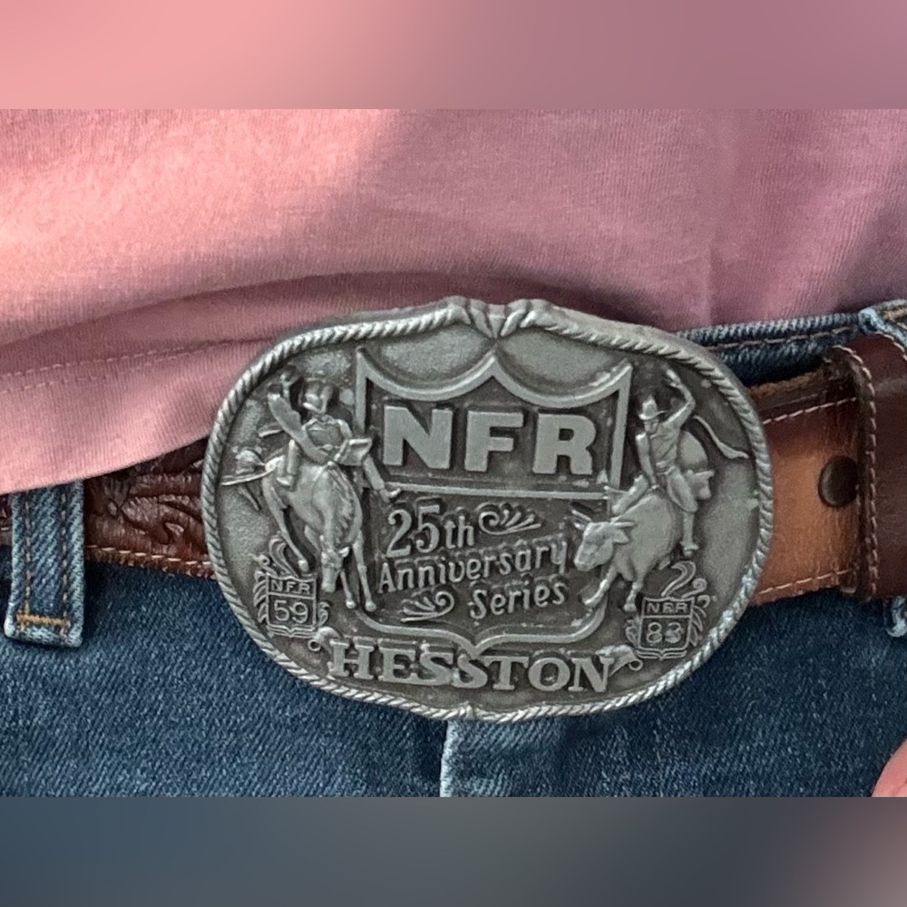 Hesston NFR 25th Anniversary Belt Buckle